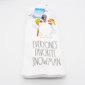 Frosty The Snowman Rae Dunn "Everyone's Favorite Snowman" Kitchen Towel Set of 2